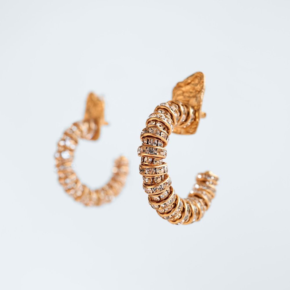 Crystal Gem Sparkle Hoops